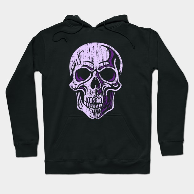 Crystal Skull - 9 distressed Hoodie by NeverDrewBefore